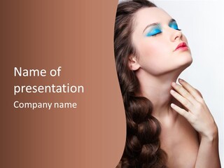 Young Caucasian Skin PowerPoint Template