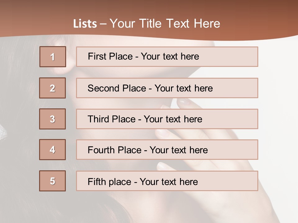 Young Caucasian Skin PowerPoint Template
