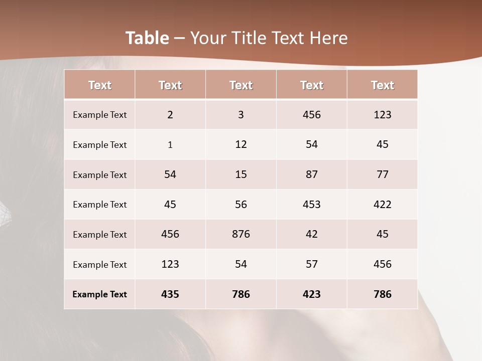 Young Caucasian Skin PowerPoint Template