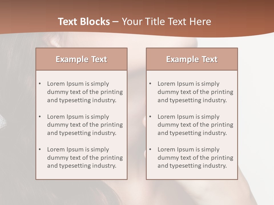 Young Caucasian Skin PowerPoint Template