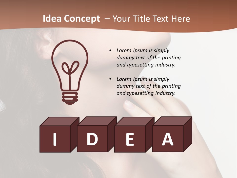 Young Caucasian Skin PowerPoint Template