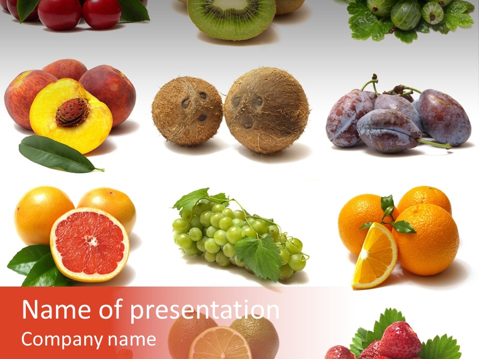 Berry Snack Watermelon PowerPoint Template