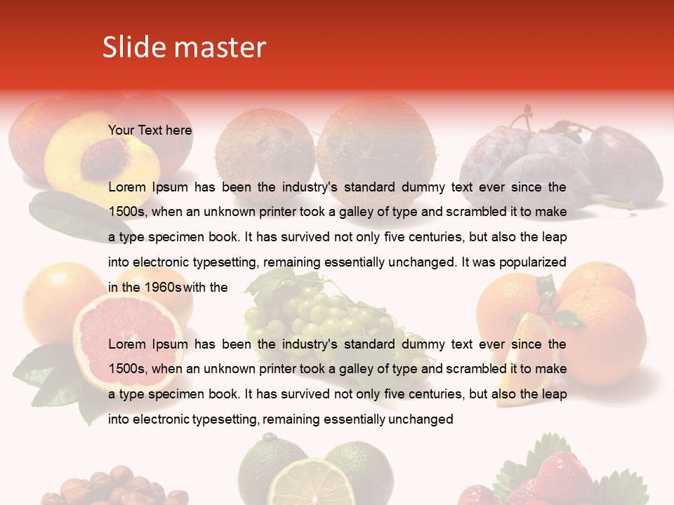 Berry Snack Watermelon PowerPoint Template
