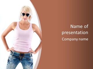 Young Confident Y PowerPoint Template