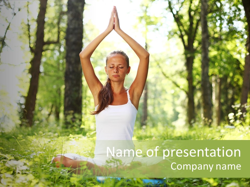 Beautiful Peaceful Girl PowerPoint Template