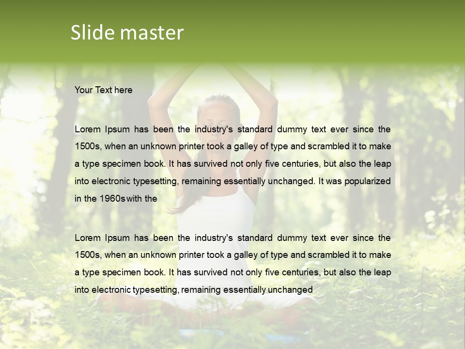 Beautiful Peaceful Girl PowerPoint Template