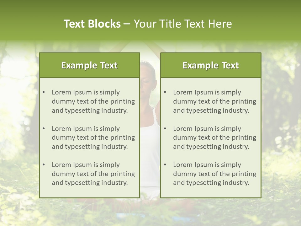 Beautiful Peaceful Girl PowerPoint Template