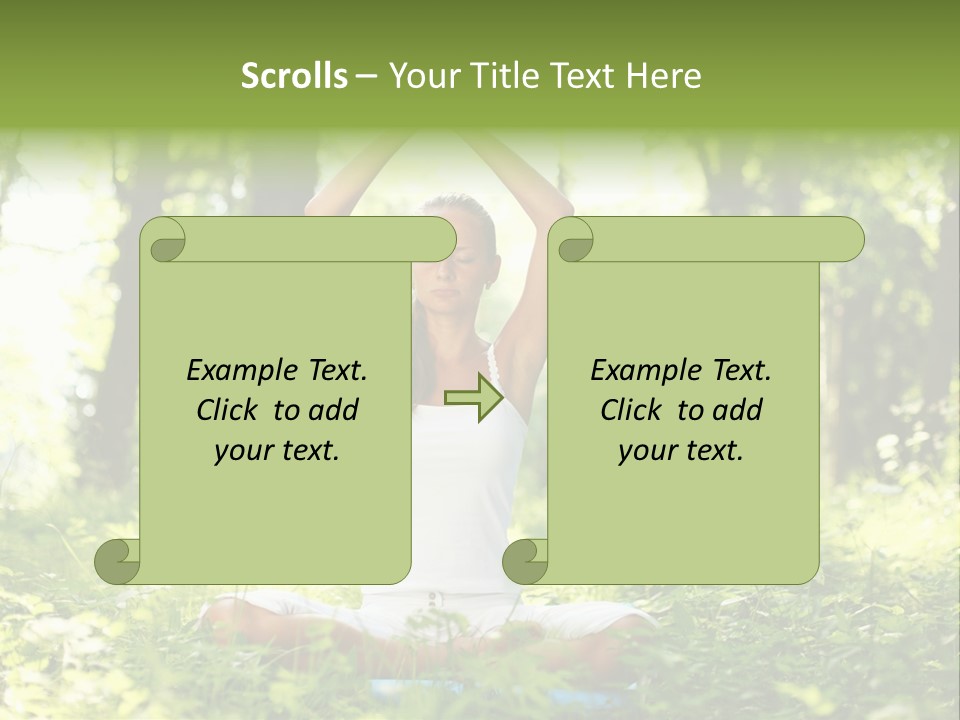 Beautiful Peaceful Girl PowerPoint Template