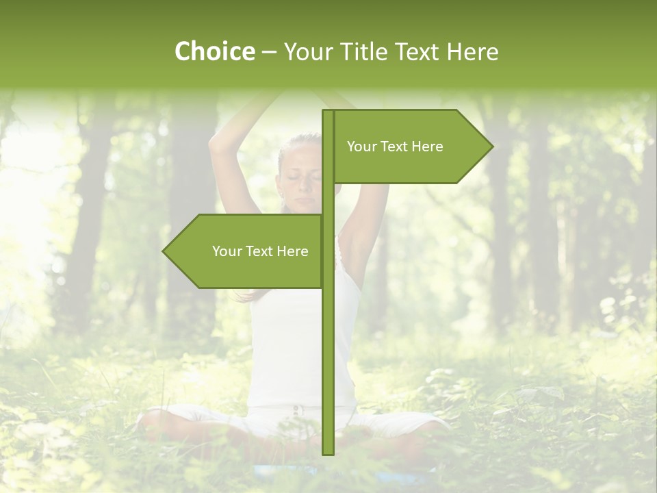 Beautiful Peaceful Girl PowerPoint Template