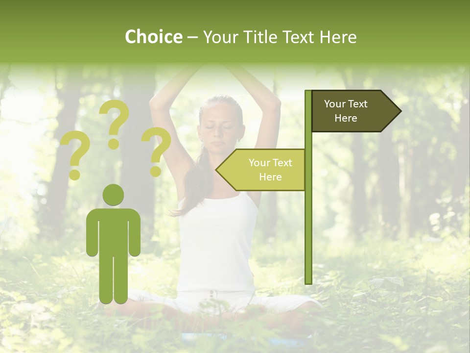 Beautiful Peaceful Girl PowerPoint Template