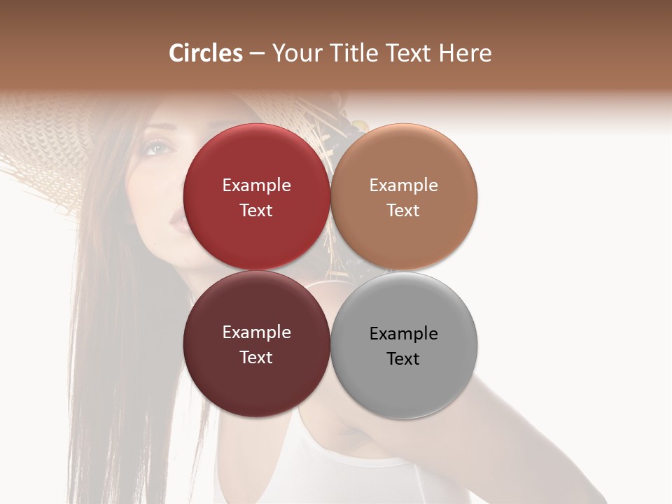 Grape Wreath Female PowerPoint Template