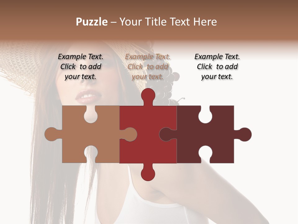 Grape Wreath Female PowerPoint Template