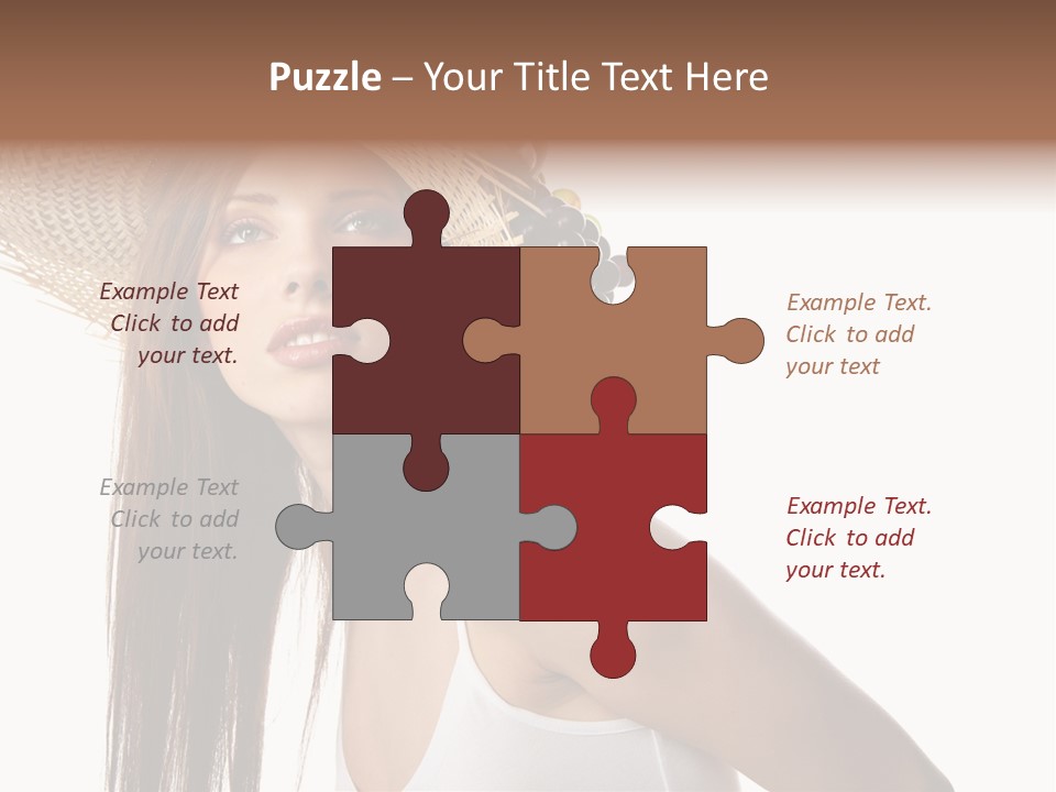 Grape Wreath Female PowerPoint Template