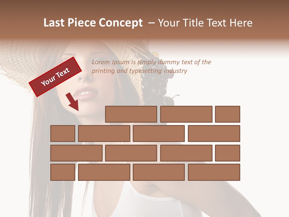 Grape Wreath Female PowerPoint Template