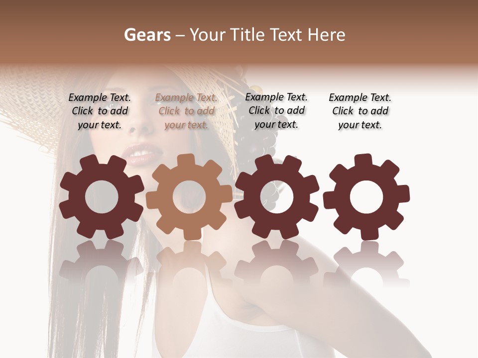 Grape Wreath Female PowerPoint Template