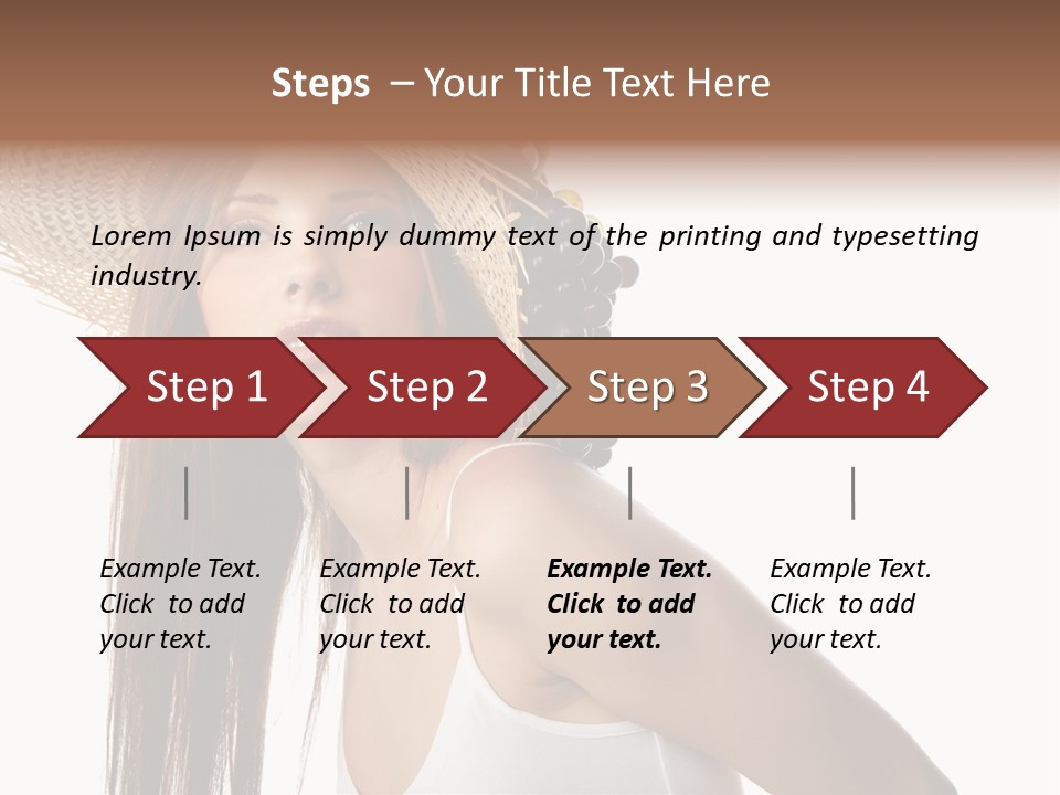 Grape Wreath Female PowerPoint Template