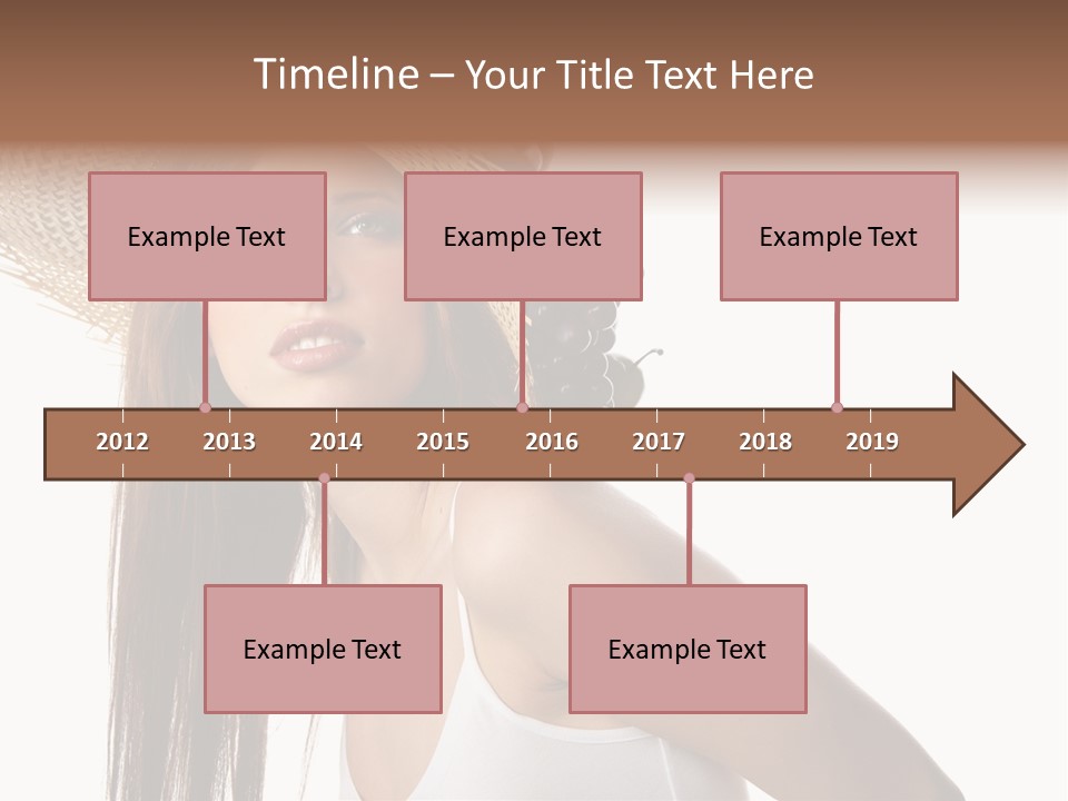 Grape Wreath Female PowerPoint Template