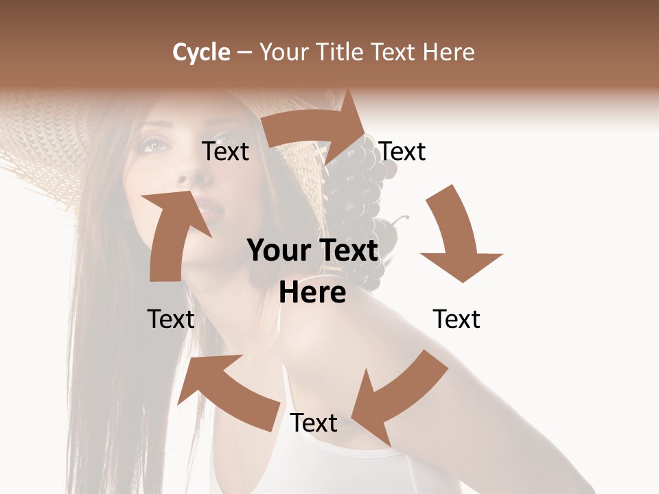 Grape Wreath Female PowerPoint Template