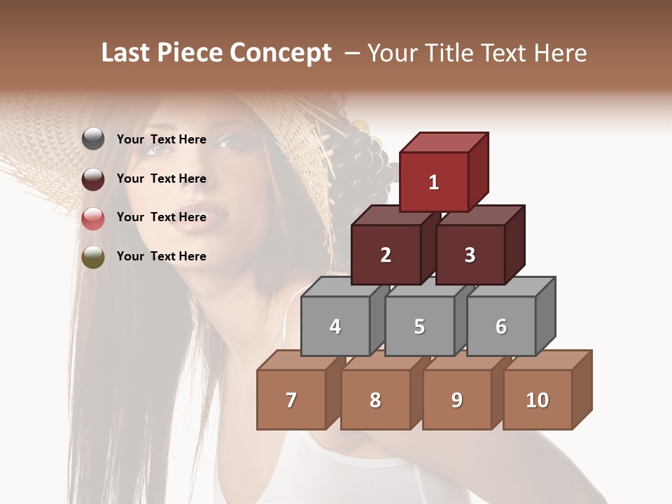 Grape Wreath Female PowerPoint Template