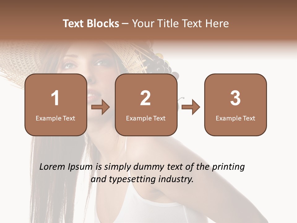 Grape Wreath Female PowerPoint Template