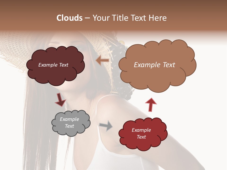 Grape Wreath Female PowerPoint Template