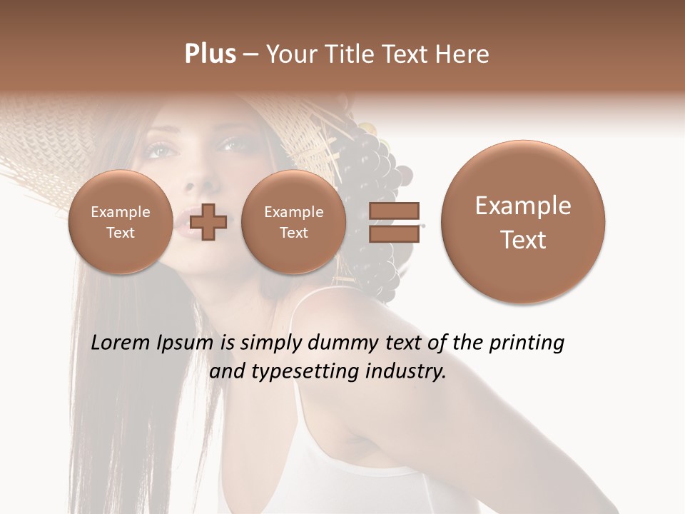 Grape Wreath Female PowerPoint Template