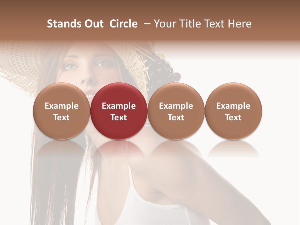 Grape Wreath Female PowerPoint Template