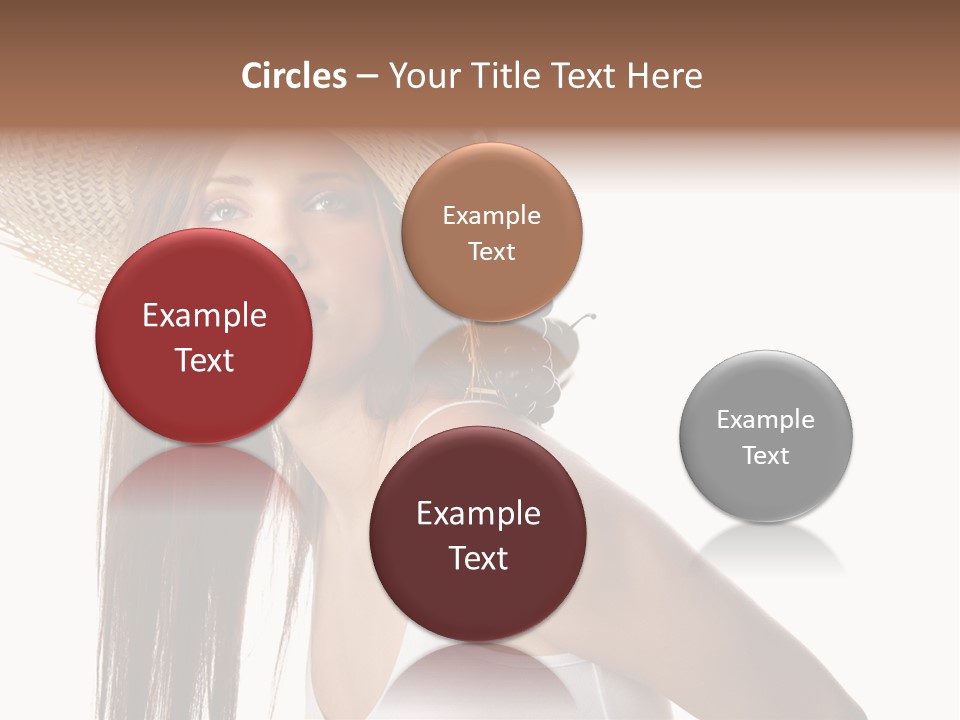 Grape Wreath Female PowerPoint Template