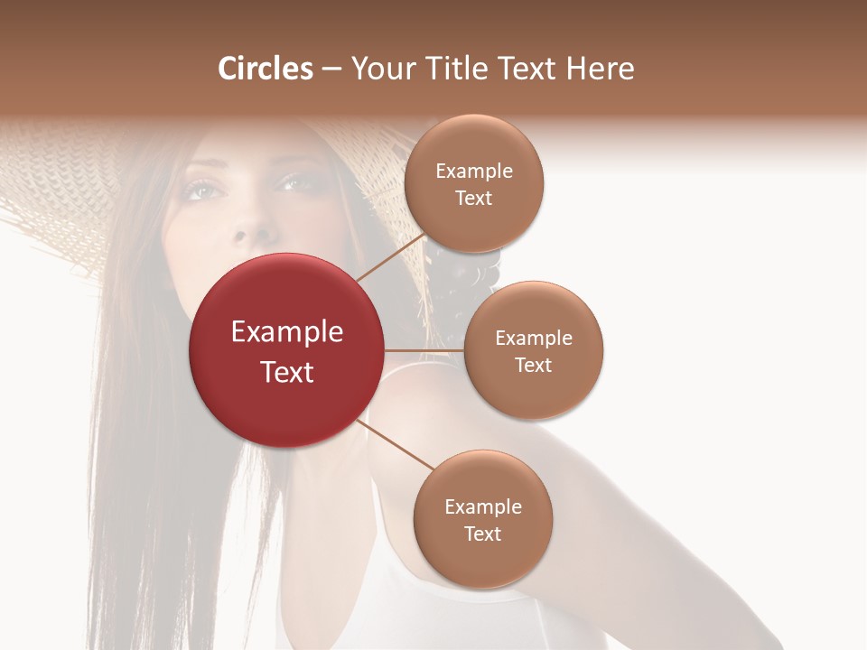 Grape Wreath Female PowerPoint Template