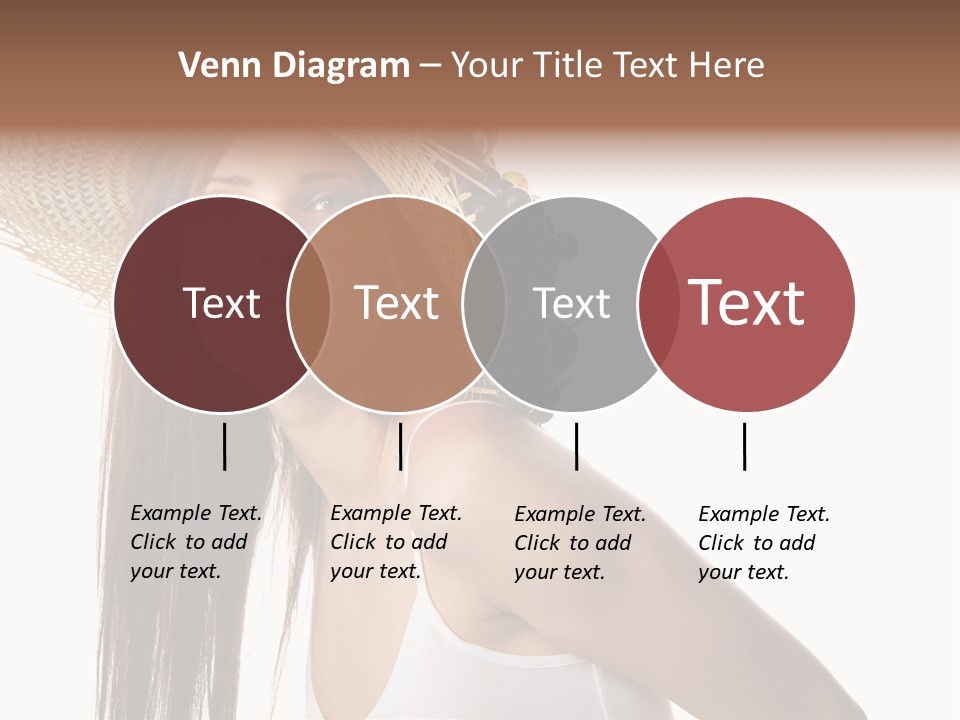 Grape Wreath Female PowerPoint Template
