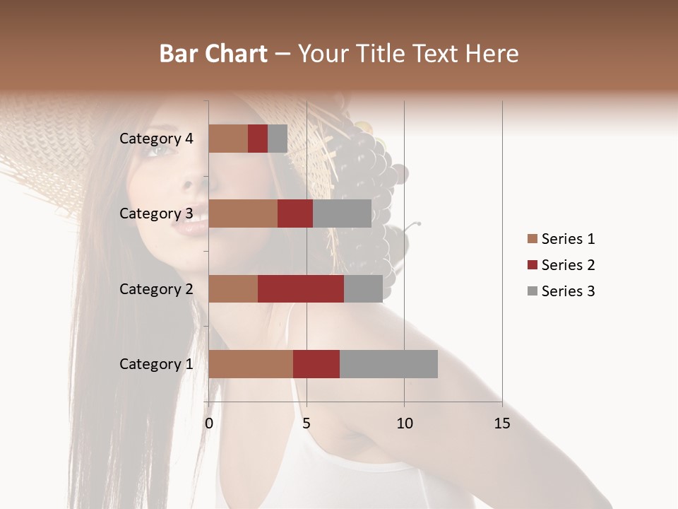 Grape Wreath Female PowerPoint Template