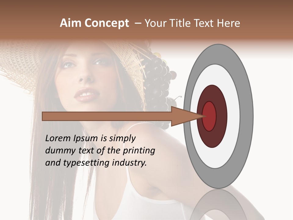 Grape Wreath Female PowerPoint Template