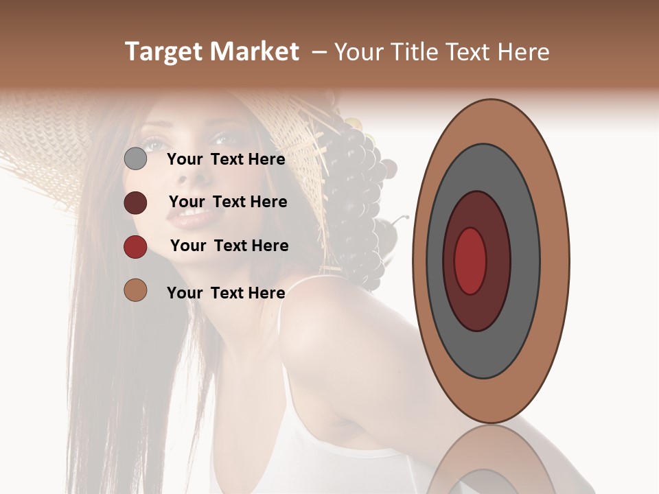 Grape Wreath Female PowerPoint Template