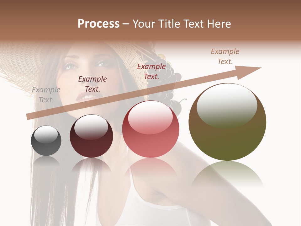 Grape Wreath Female PowerPoint Template