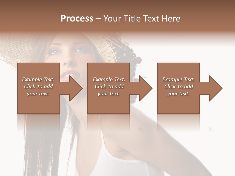 Grape Wreath Female PowerPoint Template