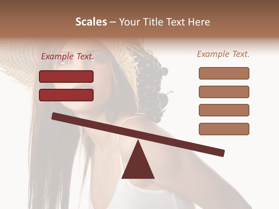 Grape Wreath Female PowerPoint Template