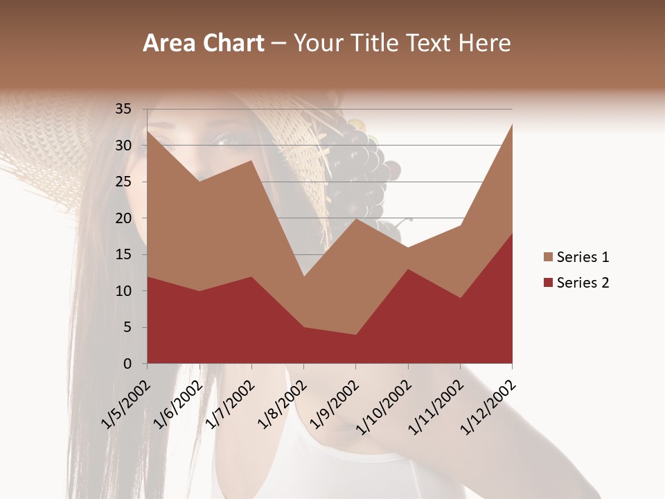 Grape Wreath Female PowerPoint Template