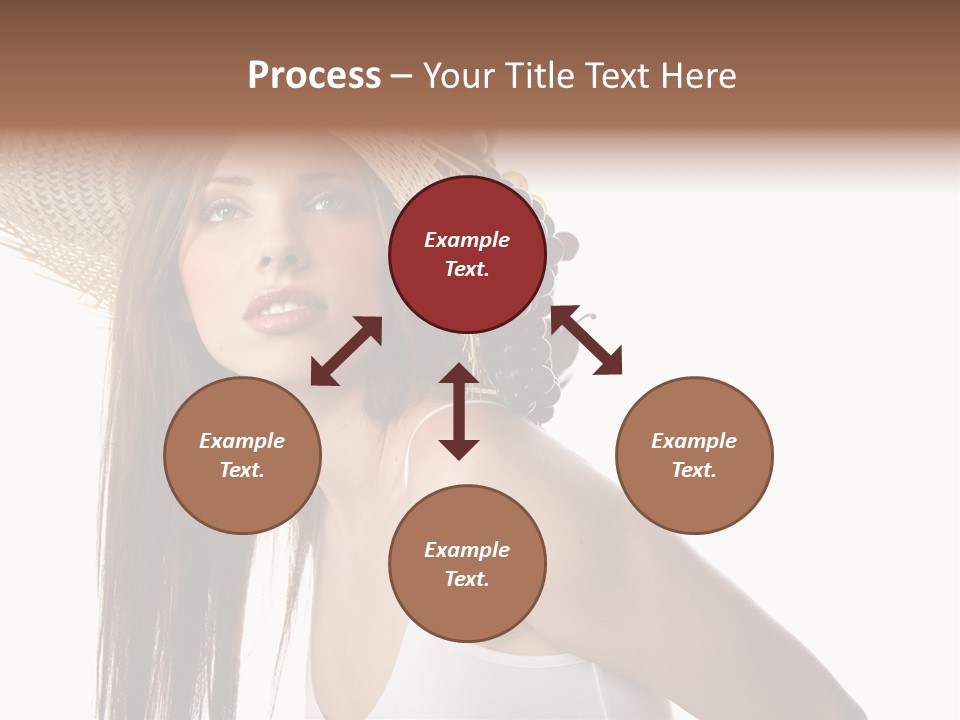 Grape Wreath Female PowerPoint Template