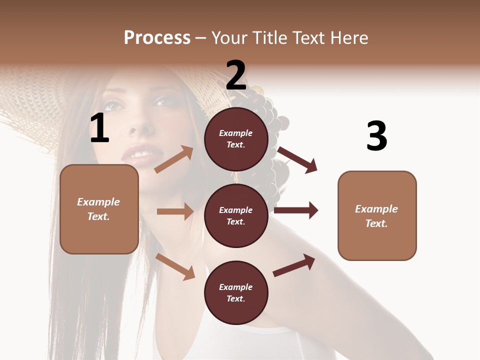 Grape Wreath Female PowerPoint Template