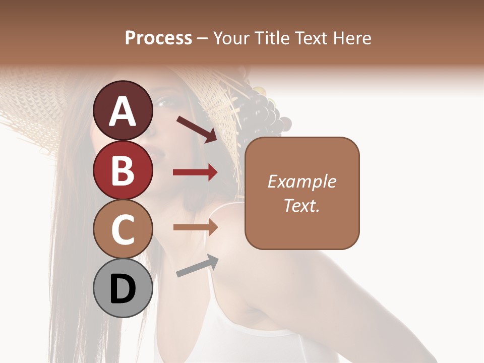 Grape Wreath Female PowerPoint Template