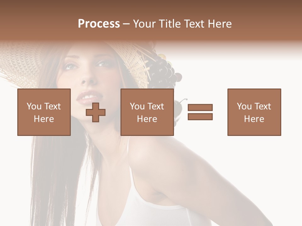 Grape Wreath Female PowerPoint Template