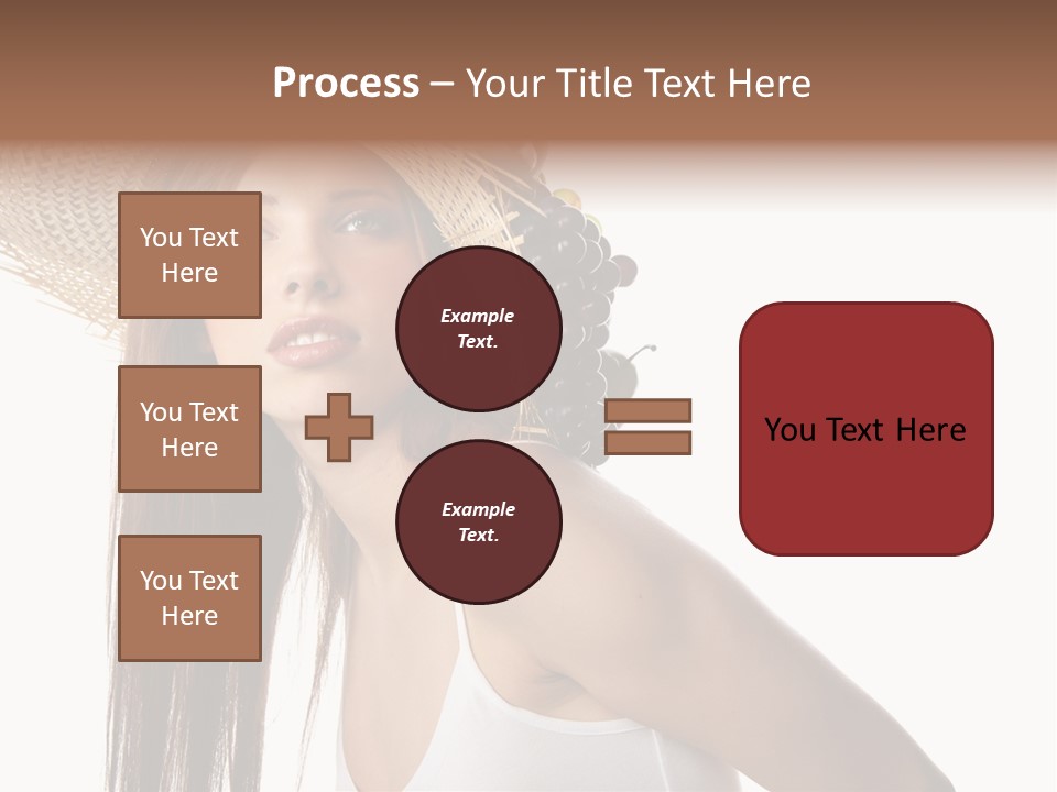 Grape Wreath Female PowerPoint Template