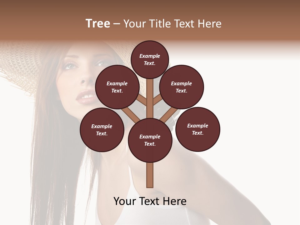 Grape Wreath Female PowerPoint Template