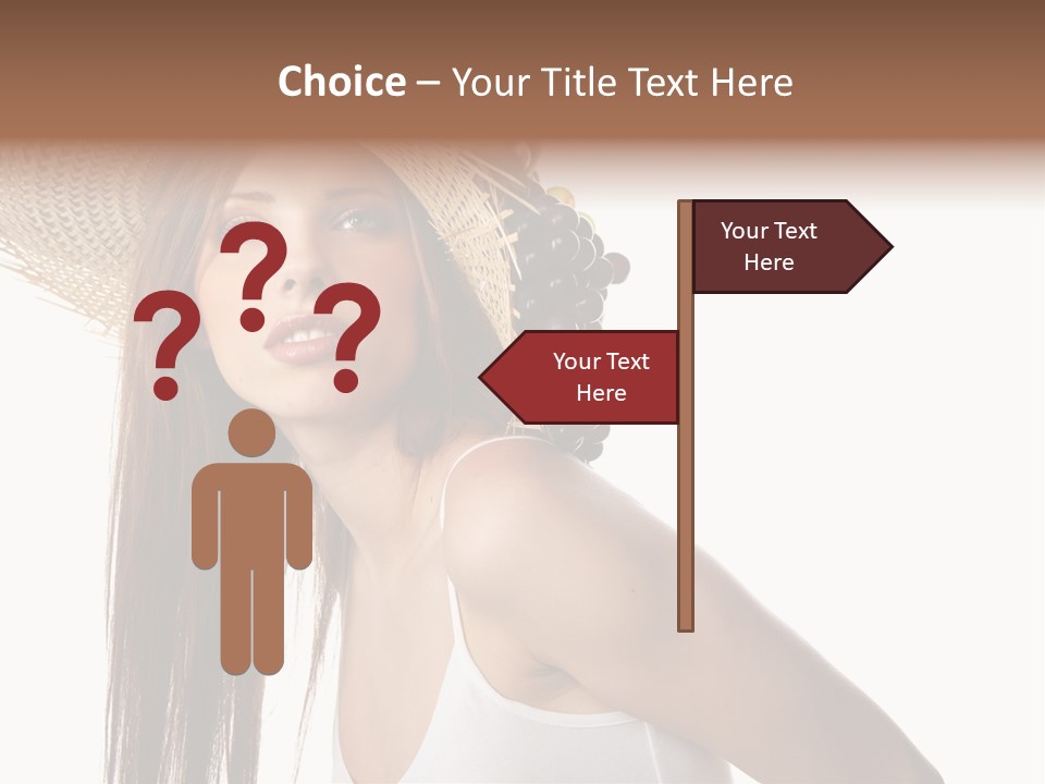 Grape Wreath Female PowerPoint Template