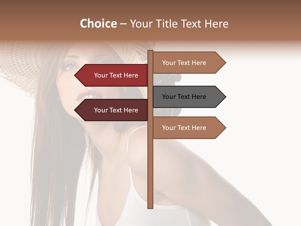 Grape Wreath Female PowerPoint Template