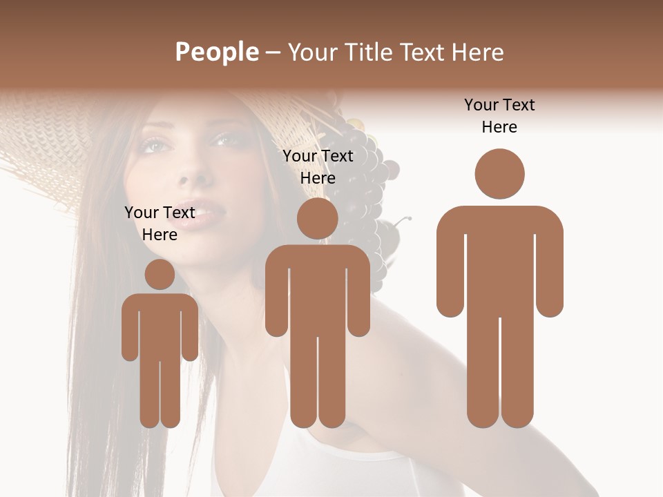 Grape Wreath Female PowerPoint Template