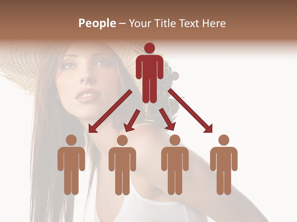 Grape Wreath Female PowerPoint Template
