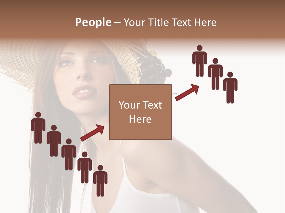 Grape Wreath Female PowerPoint Template