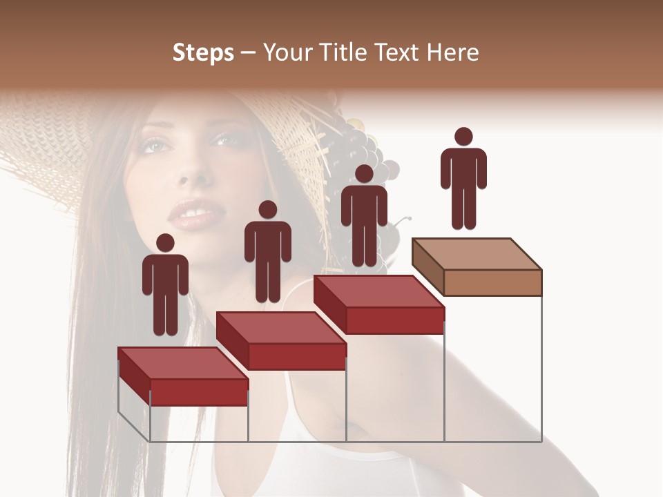Grape Wreath Female PowerPoint Template