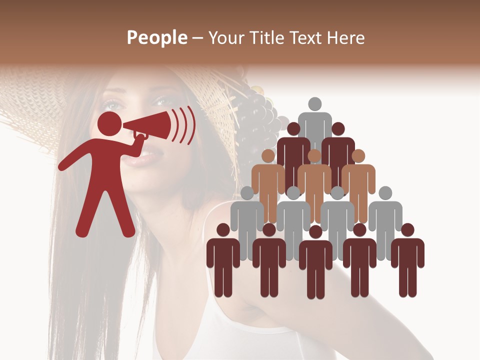 Grape Wreath Female PowerPoint Template